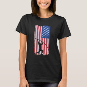 Stabhochspringer USA-Flagge Springer Stabhochspr T-Shirt