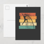 Stabhochsprung Retro Postkarte (Vorne/Hinten)