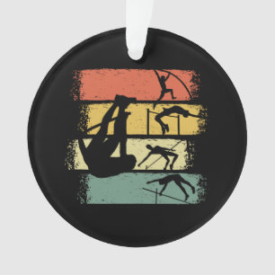 Stabhochsprung Retro Vintage Ornament
