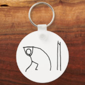 Stabhochsprung-Strichmännchen Schlüsselanhänger (Rückseite)