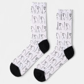 Stabhochsprung-Strichmännchen Socken (Linkes Detail)
