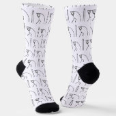 Stabhochsprung-Strichmännchen Socken (Gewinkelt)