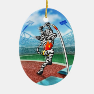 StabhochsprungZebra Keramikornament