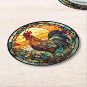 Stabile Glasröhre Runder Pappuntersetzer (Angewinkelt)