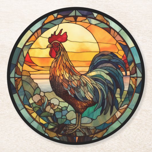 Stabile Glasröhre Runder Pappuntersetzer (Vorderseite)