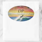 Stabile pazifische Autoaufkleber, DP-Rofer-Surfer- Ovaler Aufkleber (Tasche)