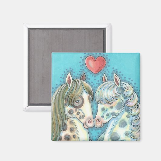 Stabile Pinto Ponies HORSE MAGNET Square (Vorderseite/Rückseite)