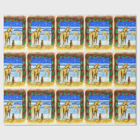 Stabiles Weihnachten Geschenkpapier (Flach)