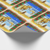 Stabiles Weihnachten Geschenkpapier (Ecke)