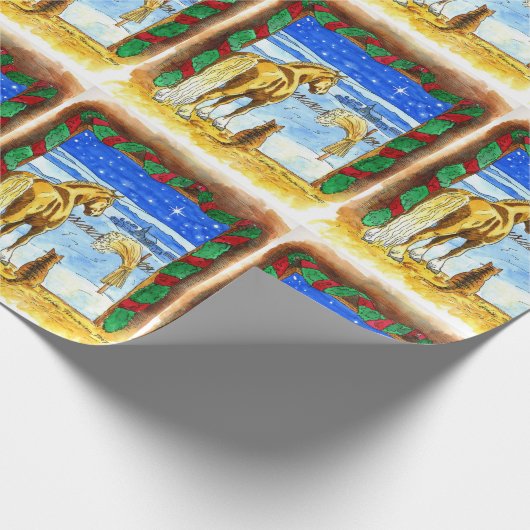 Stabiles Weihnachten Geschenkpapier (Ecke)