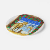 Stabiles Weihnachten Pappteller (Schrägansicht)