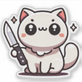 Stabilität: Der Kawaii Cat Vinyl Sticker (Vorderseite)