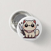 Stabilität: Der Kawaii-Katzenknopf Button (Vorne & Hinten)