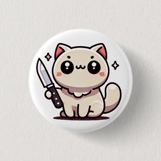 Stabilität: Der Kawaii-Katzenknopf Button (Vorderseite)
