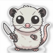Stabilität: Der Kawaii Possum Vinyl Sticker (Vorderseite)