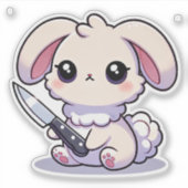 Stabilität: Kawaii Bunny Vinyl Sticker (Vorderseite)