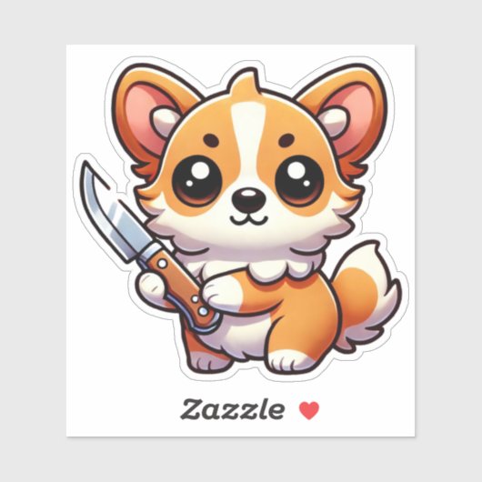 Stabilität: Kawaii Corgi Vinyl Sticker (Blatt)