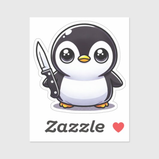 Stabilität: Kawaii Penguin Vinyl Sticker (Blatt)