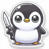 Stabilität: Kawaii Penguin Vinyl Sticker (Vorderseite)