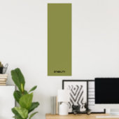 Stability Calm Wall Art Olive Green Minimal Poster (Heimbüro)