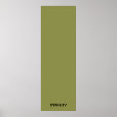 Stability Calm Wall Art Olive Green Minimal Poster (Vorne)