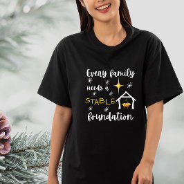 Stable Foundation Christlich Weihnachten Jesus Man T-Shirt