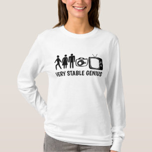 STABLE GENIUS Person Frau Man Camera TV T-Shirt