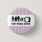 STABLE GENIUS Person Woman Man Camera TV Button (Vorderseite)