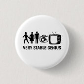 STABLE GENIUS Person Woman Man Camera TV Button (Vorderseite)