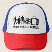 STABLE GENIUS Person Woman Man Camera TV Truckerkappe (Vorderseite)