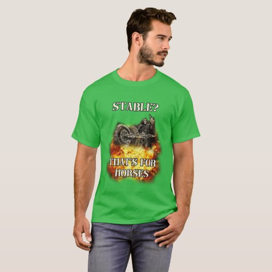 stable thats for horses badass skeleton retro T-Shirt (Vorne ganz)