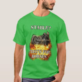 stable thats for horses badass skeleton retro T-Shirt (Vorderseite)