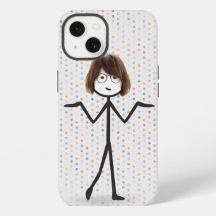 Stabmädchen mit Brille auf Punkten iPhone 13 Hülle