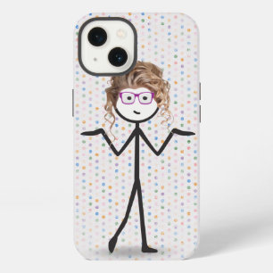 Stabmädchen mit Brille auf Punkten iPhone 13 Hülle