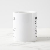 Stabschef | Lustiges Definition Danke-Geschenk Jumbo-Tasse (Vorderseite)