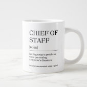 Stabschef | Lustiges Definition Danke-Geschenk Jumbo-Tasse (Rechts)