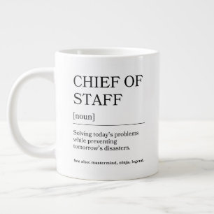 Stabschef Lustiges Definition Danke-Geschenk Jumbo-Tasse
