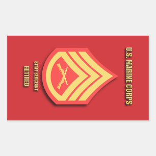 Stabsfeldwebel des United States Marine Corps Rechteckiger Aufkleber