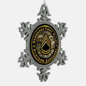 Stabsfeldwebel Zugführer Schneeflocken Zinn-Ornament (Links)