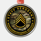 Stabsoffizier Armee Nicht in Auftrag gegeben Offiz Ornament Aus Metall (Vorne)