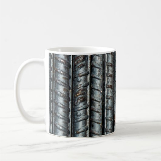 Stabstahl aus schwarzem Metall Kaffeetasse (Links)