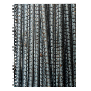 Stabstahl aus schwarzem Metall Notizblock