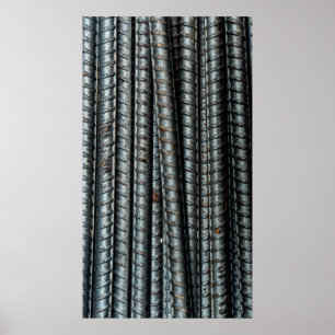 Stabstahl aus schwarzem Metall Poster