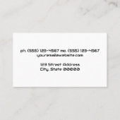 Stabstahl und Werkzeuge | Blumen | Hair Visitenkarte (Rückseite)