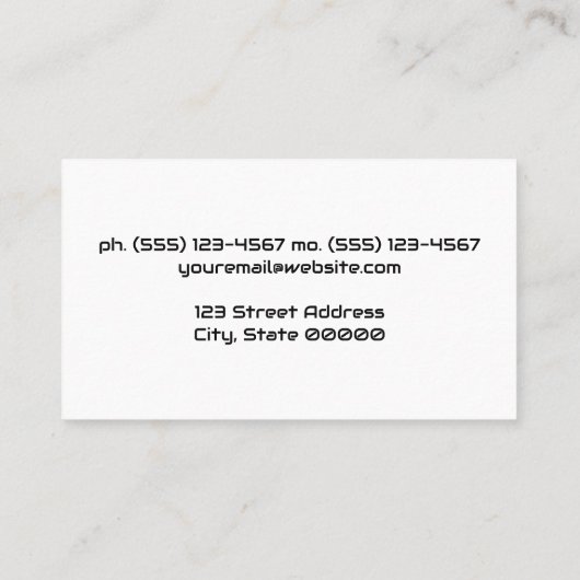 Stabstahl und Werkzeuge | Blumen | Hair Visitenkarte (Rückseite)