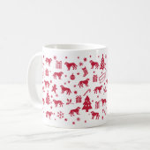 Stabyhoun Weihnachtsdesign Kaffeetasse (Vorderseite Links)