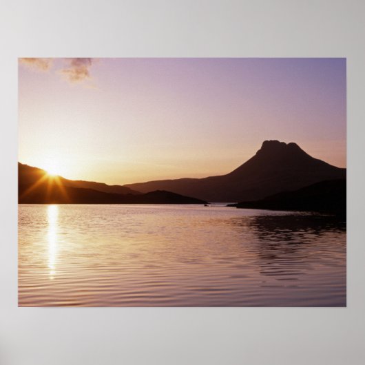 Stac Pollaidh Sonnenuntergang Schottland Poster (Vorne)