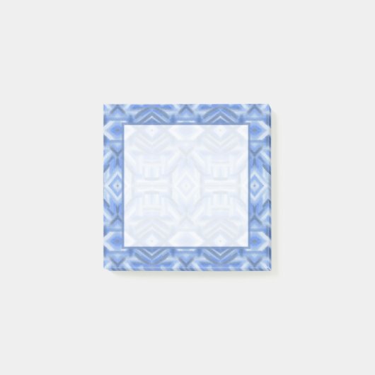 Staccato Blaue Abstrakte Weiche Pastellkunst Post-it Klebezettel (Vorderseite)