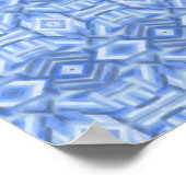 Staccato Blaue Abstrakte Weiche Pastellkunst Poster (Ecke)