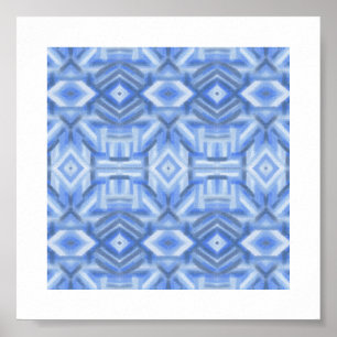 Staccato Blaue Abstrakte Weiche Pastellkunst Poster